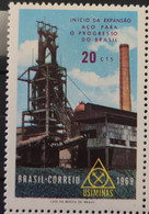 C 652 Brazil Stamp Expansion Of Steel Production In Usiminas Economy 1969 - Other & Unclassified