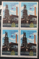 C 652 Brazil Stamp Expansion Of Steel Production In Usiminas Economy 1969 Block Of 4 - Sonstige & Ohne Zuordnung