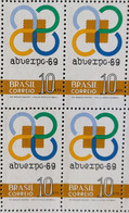 C 655 Brazil Stamp Philatelic Exhibition Abuexpo Servico Postal 1969 Block Of 4 - Sonstige & Ohne Zuordnung