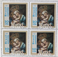 C 659 Brazil Stamp Christmas Religion Art 1969 Block Of 4 - Altri & Non Classificati