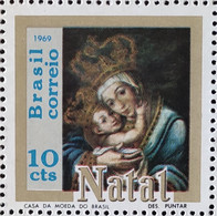 C 659 Brazil Stamp Christmas Religion Art 1969 - Otros & Sin Clasificación