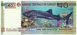 Djibouti - 40 Francs - 2017 - P 46 - Unc. - Serie DJ - 40 Th Anniversary Of Independence - Dschibuti