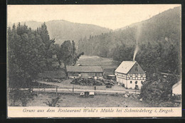 AK Schmiedeberg I. Erzgeb., Restaurant Wahl`s Mühle - Schmiedeberg (Erzgeb.)