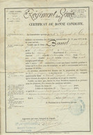 4 ème Régiment Du Génie - Certificat De Bonne Conduite - Grenoble 17 Septembre 1880 - Documenti