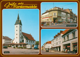 AK Fürstenwalde Spree Rathaus Eisenbahnstraße Mühlenstraße - Fürstenwalde