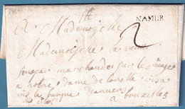 L 1751 De Dinant  Marque NAMUR + Cito + "2" Pour Bruxelles - 1714-1794 (Paises Bajos Austriacos)