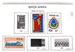 A) 1969-72, SOUTH AFRICA, CENTENARY OF THE FIRST TRANSVAAL STAMPS: FIRST SEAL, NATIONAL SOCIETY OF THE BIBLE - THE SOWER - Unused Stamps