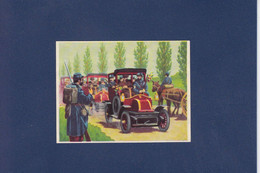 Chromo Image Chocolat Cantaloup Catala Maker Perpignan Gaufré Embossed Voiture Automobile 7,8 X 6 Taxis De La Marne - Other & Unclassified