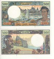 FRENCH PACIFIC TERRITORIES   500 Francs  P1e   ( ND -1990-2012  Fisherman+shells )    UNC - Territorios Francés Del Pacífico (1992-...)