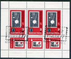 HUNGARY 1977 SOZPHILEX Stamp Exhibition Sheetlet Used.  Michel 3208 Kb - Usado