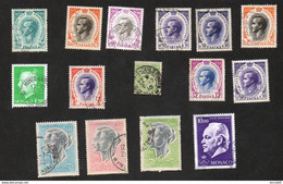 Monaco Lot 30 Timbres Oblitérés Et 15 Neufs Cf Scan Pour Détail Svp - Collections, Lots & Séries