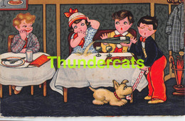 CPA ILLUSTRATEUR ENFANT MARGRET BORISS ARTIST SIGNED CHILDREN RESTAURANT - Boriss, Margret