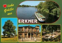 AK Erkner Dämeritzsee Landschaft An Der Buchhorster Straße Rathaus Restaurant Löcknitz Idyll - Erkner