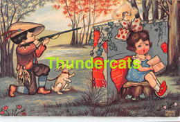 CPA ILLUSTRATEUR ENFANT MARGRET BORISS ARTIST SIGNED CHILDREN CHASSE HUNTER HUNTING - Boriss, Margret