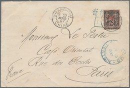 China: 1897, Bilingual Blue "PAID" With "(CUS)TOMS TIENTSIN APR 25 99" Alongside In Combination With - 1912-1949 République
