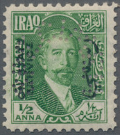 Irak: 1931, ½ A. To 25 R. King Faisal, Ovpt "ON STATE SERVICE" Arabic And Latin, Rouletted "SPECIMEN - Iraq