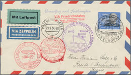 Zeppelinpost Deutschland: 1934, 3 Reichsmark "Graf Von Zeppelin" Auf Luftpostbrief Der Neunten Südam - Airmail & Zeppelin