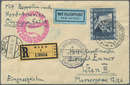 Österreich: 1936, 10 Shilling "Dollfuß", Einzelfrankatur, Auf Eingeschriebenem Zeppelin-Vertragstaat - Covers & Documents