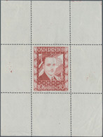 Österreich: 1936, 10 S Dollfuß Dunkelrot, Im Rand Etwas Knittriger, Gezähnter Einzelabzug Im Kleinbo - Unused Stamps