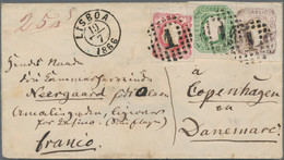 Portugal: H.C. Andersen. 1866 Envelope Written By H.C. Andersen And Sent From Lisbon In Portugal To - Storia Postale