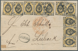 Russland: 1872, Cover From Goldingen, Kurland (now Kuldiga In Latvia) To Lübeck Franked By 10 X 1 K. - Covers & Documents