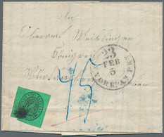 Württemberg - Besonderheiten: 1853, INCOMING MAIL - Boyds City Express, 2 C. Schwarz Auf Grün, Sehr - Altri & Non Classificati