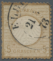 Deutsches Reich - Brustschild: 1873, 5 Groschen Graubraun, Adler Mit Kleinem Brustschild, Entwertet - Used Stamps