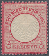 Deutsches Reich - Brustschild: 1872, Kleiner Schild 3 Kr. Karmin, Ungebraucht Mit Originalgummi, Ist - Unused Stamps