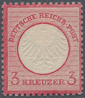 Deutsches Reich - Brustschild: 1872, Kleiner Schild 3 Kr. Karmin, Ungebraucht Mit Originalgummi, Ist - Neufs