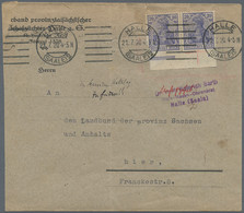 Deutsches Reich - Germania: 1915, 20 Pfg. Dunkelviolettblau, Unten UNGEZÄHNTES Paar Auf Bedarfs-Orts - Lettres & Documents