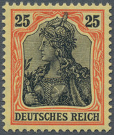 Deutsches Reich - Germania: 1915, 25 Pfg. Kriegsdruck, Rotorange/schwarz (metallisch Vollflächig Glä - Neufs