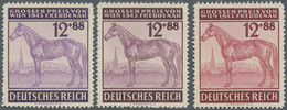 Deutsches Reich - 3. Reich: 1943, Großer Preis, 12 + 88 Pf, Drei Gezähnte, Verschiedenfarbige Probed - Unused Stamps