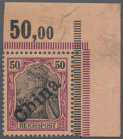 Deutsche Post In China: 1900, 50 Pfg. Dunkelbräunlichlila/rotschwarz Auf Mattbraunorange Mit Handste - China (offices)
