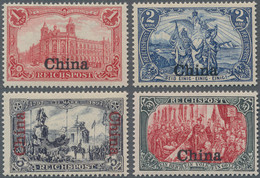 Deutsche Post In China: 1901. 3 Pfg Braun Bis 5 Mk Grünschwarz/bräunlichkarmin. Die Amtlich Nicht Au - China (offices)