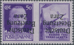 Dt. Besetzung II WK - Zara: 1943, Freimarke Zu 50 C Mit Kriegs-Propagandafeld 3(Artillerie) Mit Kopf - Occupazione 1938 – 45