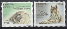 Lithuania 2021 EUROPA CEPT..Endangered National Wildlife.Set 2 St.MNH - 2021