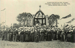 St Gilles Croix De Vie * Pèlerinage Eucharistique * Messe Célébrée Dans La Prairie * Fête * 26 Mai 1910 * Coiffe - Saint Gilles Croix De Vie