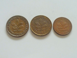 Vintage !   Lot Of 3 Pcs. Germany 1966- 2 P ,1971-5 P & 1975- 1 P Coin (#135 -D) - Autres & Non Classés