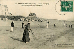 St Gilles Sur Vie * Les Jeux Sur La Plage * Villa KER JEANNE Et SAINTE MARIE * Tennis Beach - Saint Gilles Croix De Vie