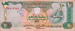 UNITED ARAB EMIRATES 10 DIRHAMS ND 1998 VG-F P-20a  "free Shipping Via Regular Air Mail (buyer Risk)" - Ver. Arab. Emirate