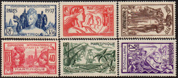 Détail De La Série Exposition Internationale De Paris ** Martinique N° 161 à 166 - 1937 Exposition Internationale De Paris