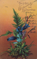 A8869-  BLUE FLOWERS ILLUSTRATION SIGNED BY M.BILLING, 1905 MAGYAR POSTA STAMP VINTAGE POSTCARD - Billing, M.