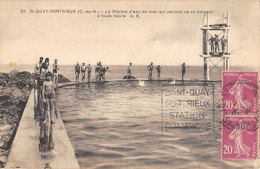 CPA 22 SAINT QUAY PORTRIEUX LA PISCINE D'EAU DE MER QUI PERMET DE SE BAIGNER A TOUTE HEURE (cliché Rare - Saint-Quay-Portrieux