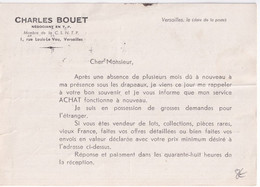 CERES MAZELIN - 1946 - MERCURE Sur CARTE ENTIER De VERSAILLES Avec REPIQUAGE PRIVE "BOUET" - Cartoline Postali Ristampe (ante 1955)