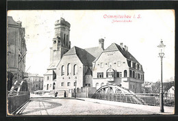 AK Crimmitschau I. S., Strassenpartie Mit Johanniskirche - Crimmitschau