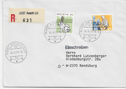 3612   Carta Certificada,Aesch Lu 1993, - Lettres & Documents