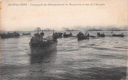 JUAN-les-PINS - Compagnie De Débarquement En Manoeuvre Et Vue De L'Escadre - Marins Militaires - Juan-les-Pins