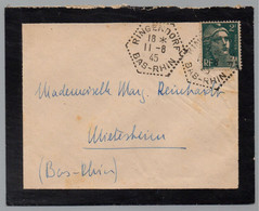 RINGENDORF - ALSACE / 1945 AGENCE POSTALE  SUR LETTRE (ref LE4518) - Brieven En Documenten