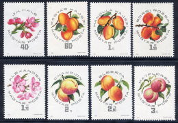HUNGARY 1964 Peach And Apricot Exhibition Set Of 8 MNH / **.  Michel 2044-51 - Nuevos