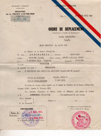 REPUBLIQUE FRANCAISE ORDRE DE DEPLACEMENT OUTRE MER MADAGASCAR VALREAS VAUCLUSE - Historische Documenten
